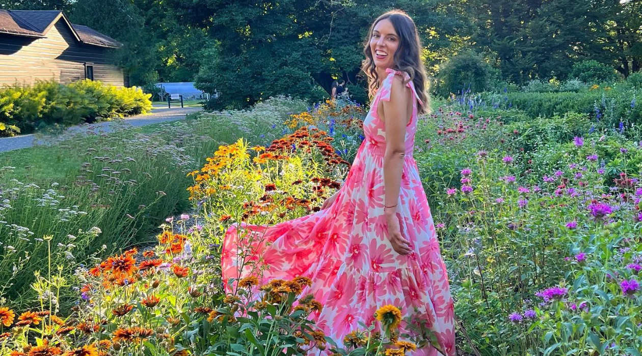 Girl in the garden at Locust Grove Estate